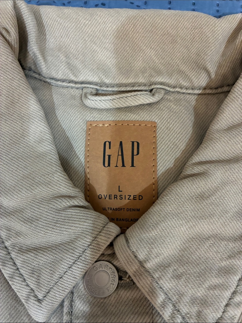 GAP Men's Canvas Shirt Jacket in Beige Size large 2026 collection NWT - Picture 2 of 15